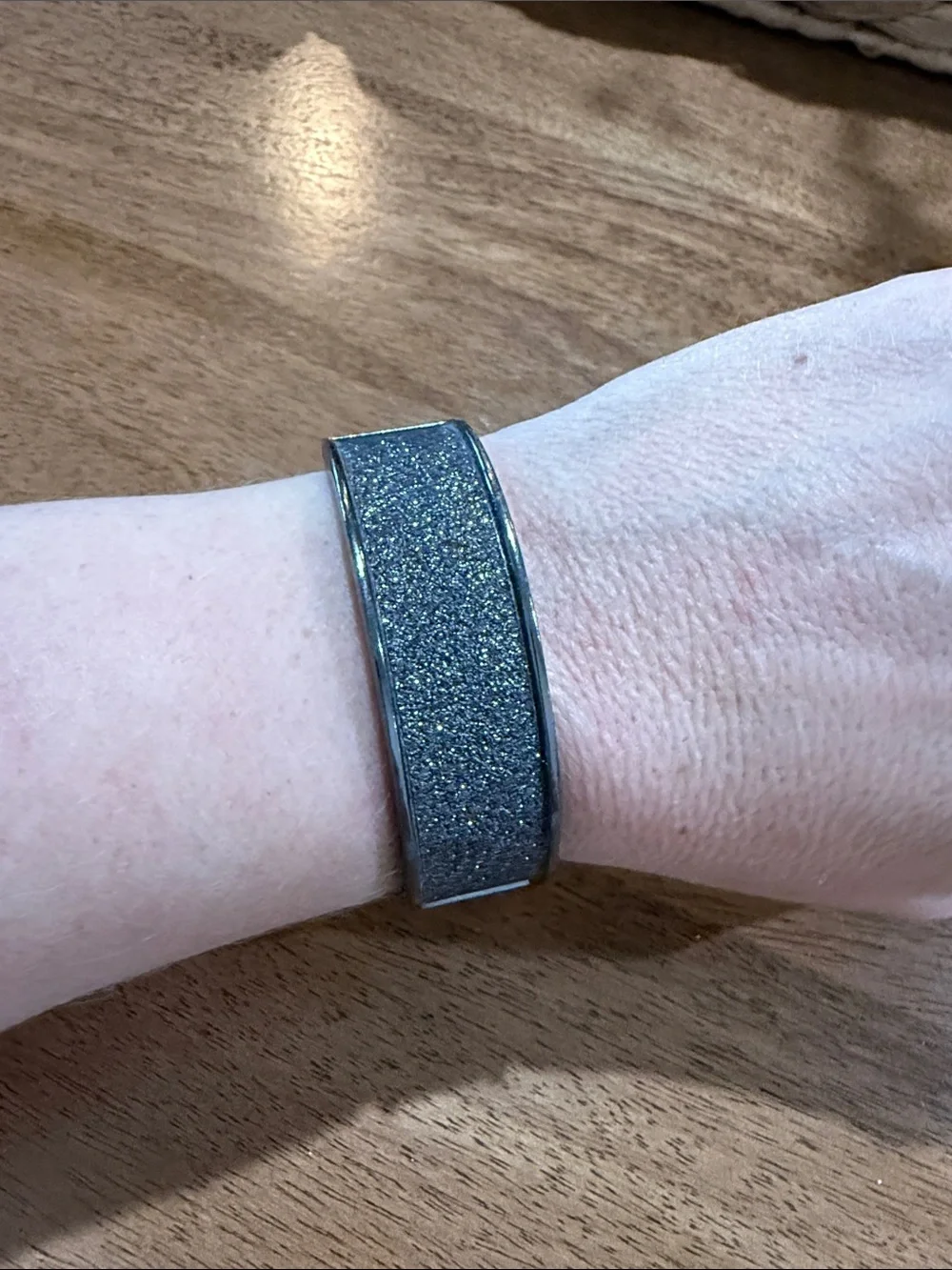 Glitter Gun Metal Black Bracelet